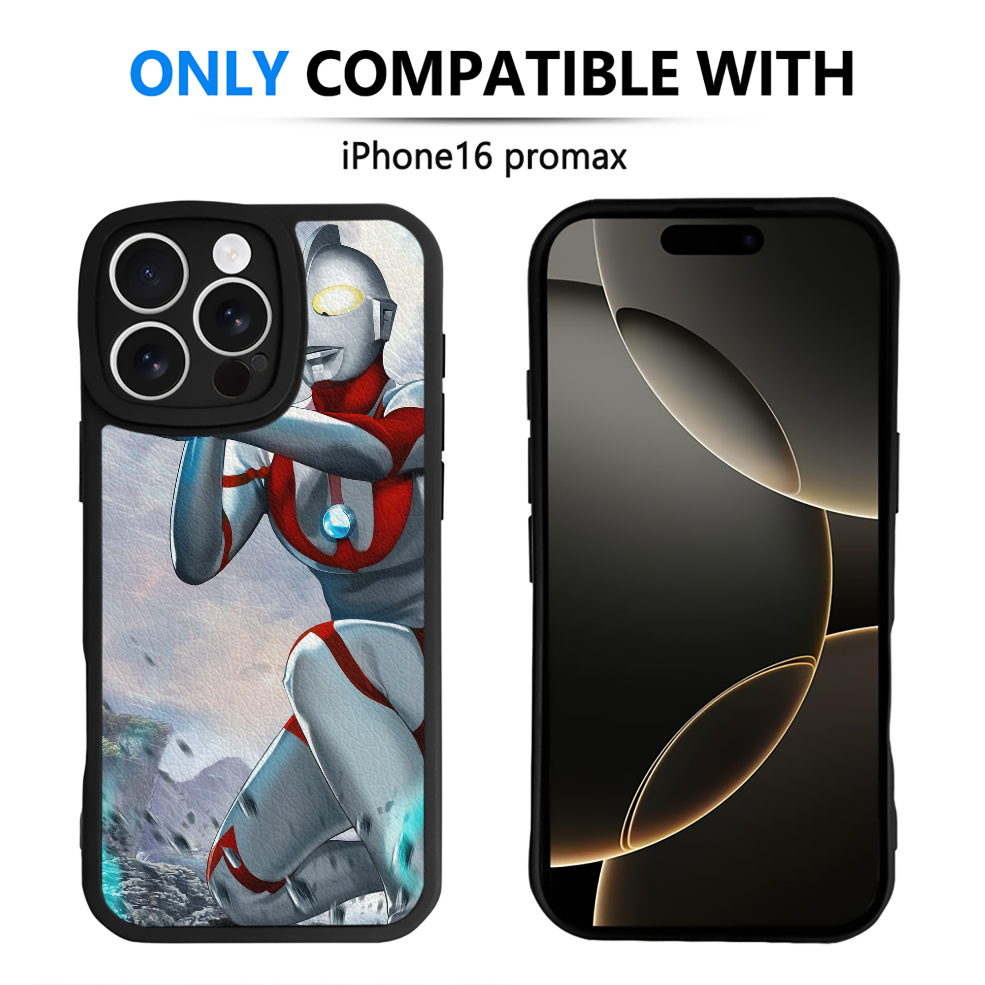 （画像用） ウルトラマン Ultraman 【iPhone 16シリーズ対応】シリコンスマホケース（レザー調） 材質：シリコン